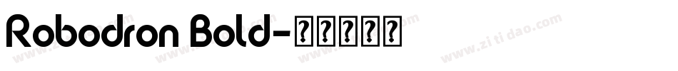 Robodron Bold字体转换